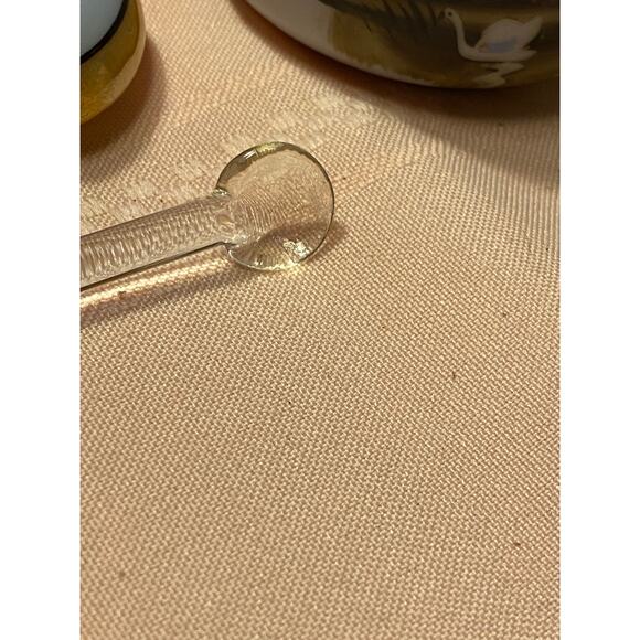 Morimura Porcelain Sugar Bowl, Lid & Glass Spoon Scenic design 2.75 in tall EUC - Picture 14 of 16